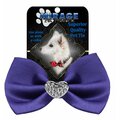 Mirage Pet Products Crystal Heart Widget Pet BowtiePurple 47-53 PR